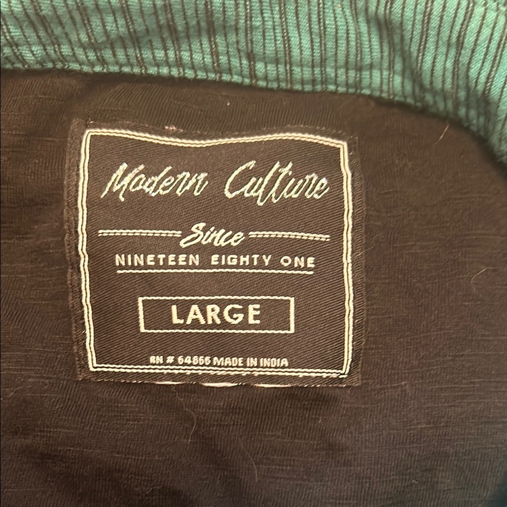 Modern Culture Green and Black Shirt